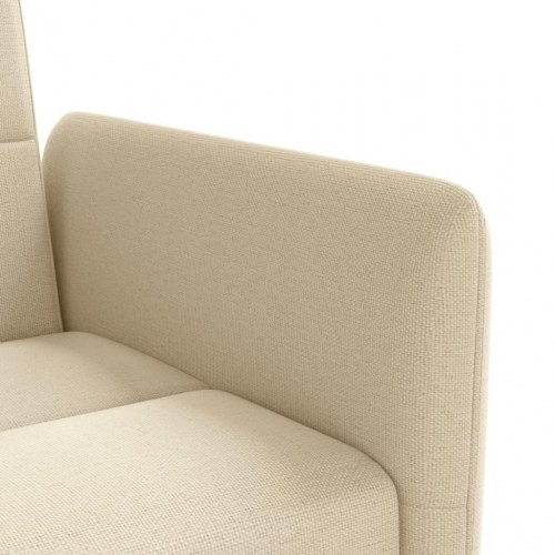 Sovesofa med kopholdere stof cremefarvet