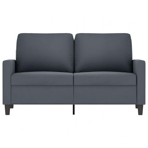 2-personers sofa i velour - 120 cm, mørkegrå