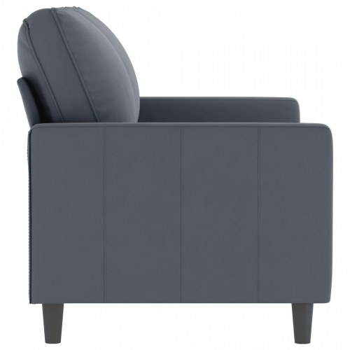 2-personers sofa i velour - 120 cm, mørkegrå