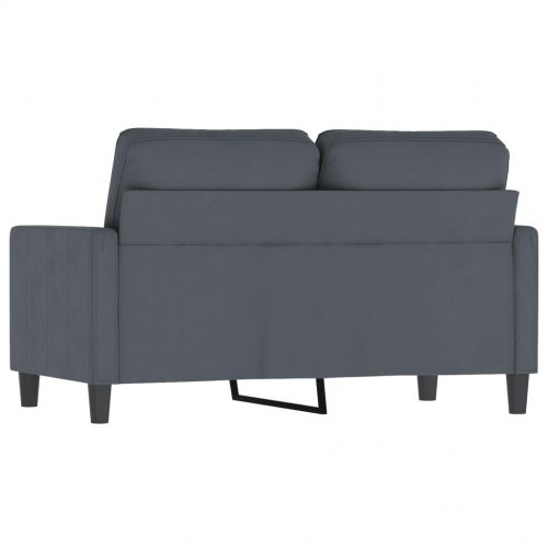 2-personers sofa i velour - 120 cm, mørkegrå