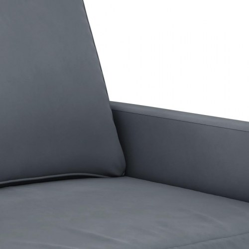 2-personers sofa i velour - 120 cm, mørkegrå