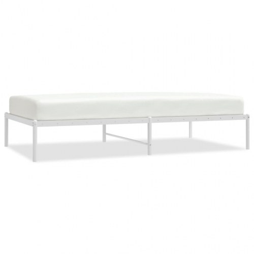 Sengeramme i metal 100 x 190 cm - hvid, klassisk design