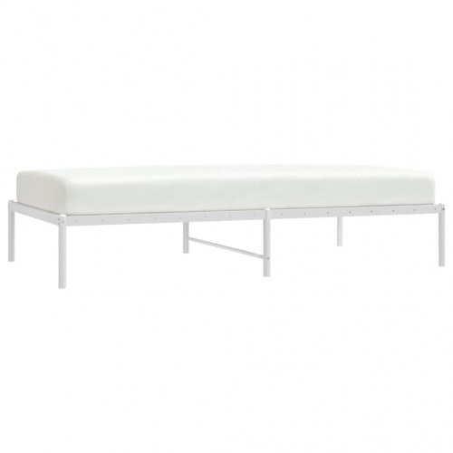 Sengeramme i metal 100 x 190 cm - hvid, klassisk design