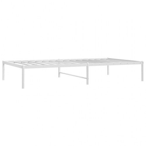 Sengeramme i metal 100 x 190 cm - hvid, klassisk design