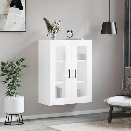Væghængt skab 69,5x34x90 cm hvid