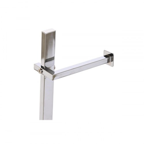 Toiletpapirholder med toiletbørste - MDF og stål, sølv/sort (18 × 119 × 70 cm)