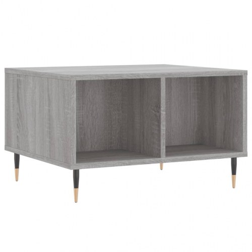 Sofabord med opbevaring 60×50×36,5 cm - grå sonoma-eg