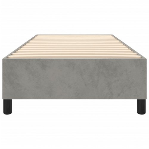 Boxspring-sengeramme lysegrå 90 x 190 cm fløjl