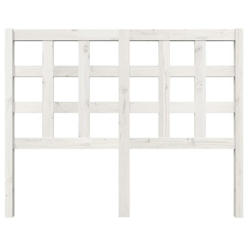 Sengegærde 125,5x4x100 cm massivt fyrretræ hvid