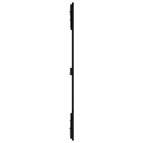 Sengegavl i massivt fyrretræ - sort 127,5 x 3 x 110 cm