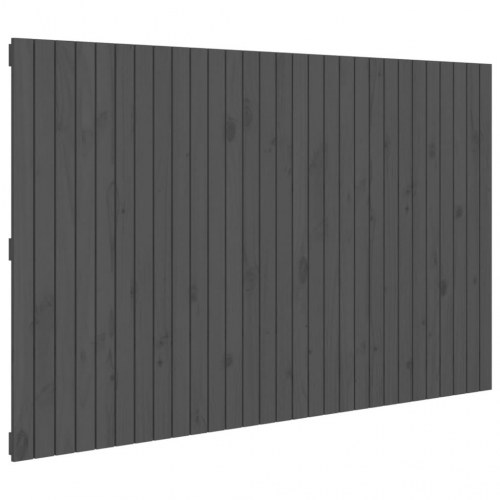 Sengegavl 185 x 3 x 110 cm i massivt fyrretræ - grå