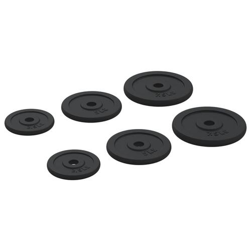 Vægtskiver 6 stk. 30 kg støbejern