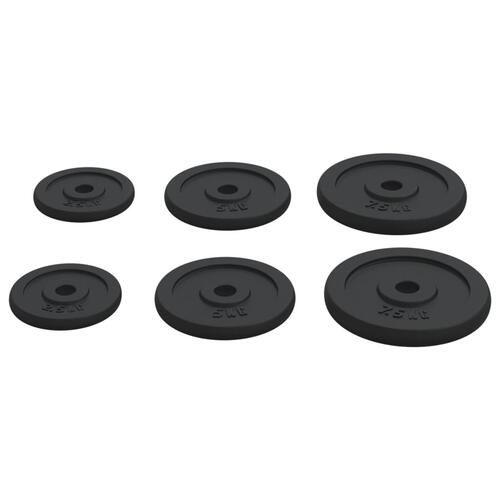 Vægtskiver 6 stk. 30 kg støbejern