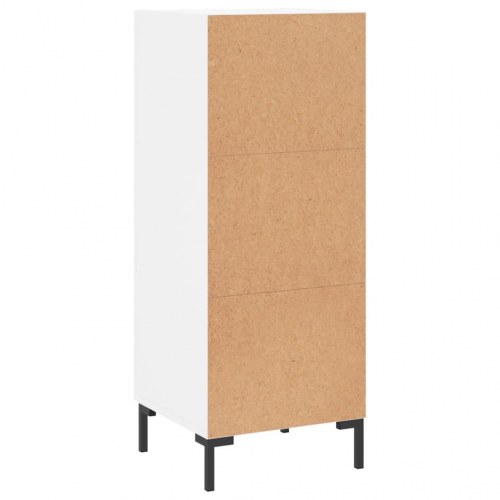 Skænk med 3 skuffer - 34,5×34×90 cm, hvid konstrueret træ