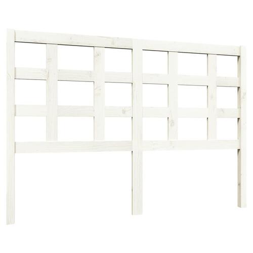 Sengegærde 140,5x4x100 cm massivt fyrretræ hvid