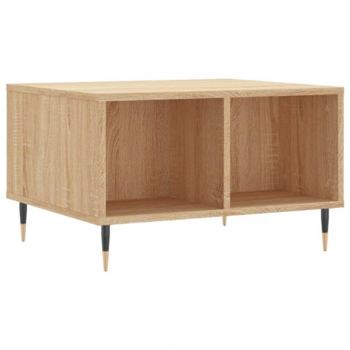 Sofabord med opbevaring 60 × 50 × 36,5 cm - sonoma eg, konstrueret træ