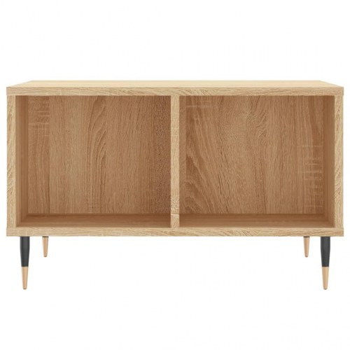 Sofabord med opbevaring 60 × 50 × 36,5 cm - sonoma eg, konstrueret træ