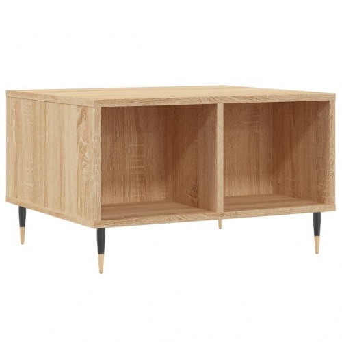 Sofabord med opbevaring 60 × 50 × 36,5 cm - sonoma eg, konstrueret træ