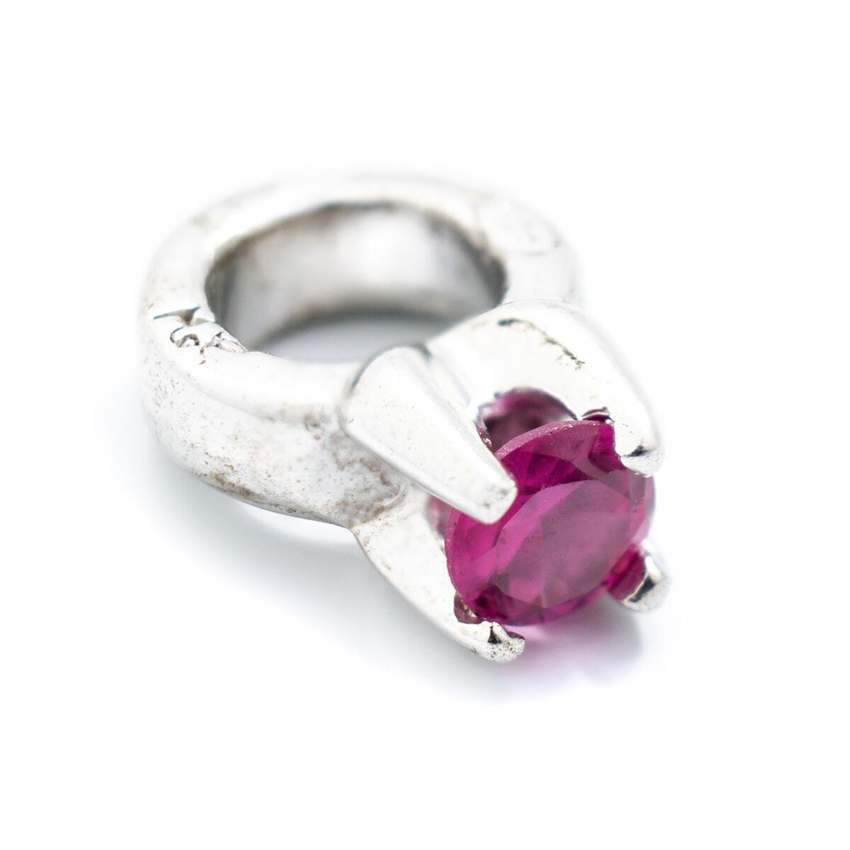 Charm/vedhæng i sterling sølv, 1 cm - sølvfarvet