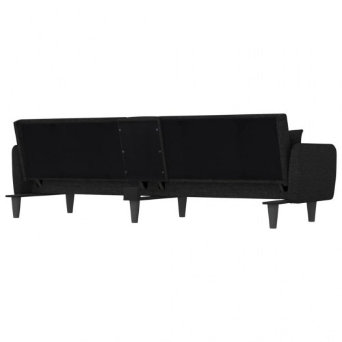 Sovesofa med kopholdere stof sort