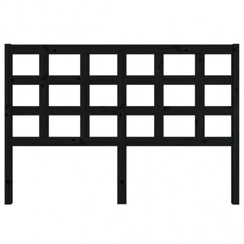 Sengegærde 145,5x4x100 cm massivt fyrretræ sort