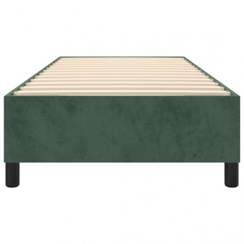 Boxspring sengeramme mørkegrøn 90 x 200 cm i fløjl