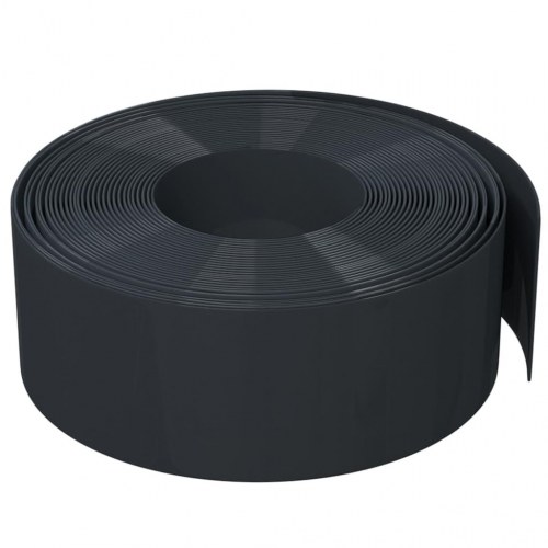 Bedkant 2 stk. 10 m x 20 cm PE - sort