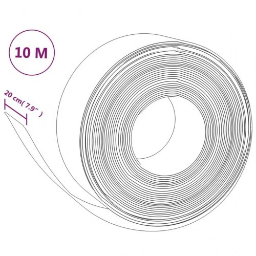 Bedkant 2 stk. 10 m x 20 cm PE - sort