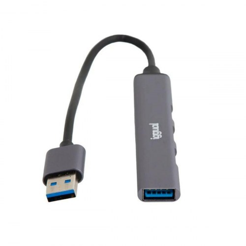 USB hub 4-porte - iggual IGG318454 (grå)