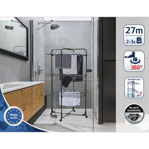 Leifheit tørrestativ Classic Tower 270 sort