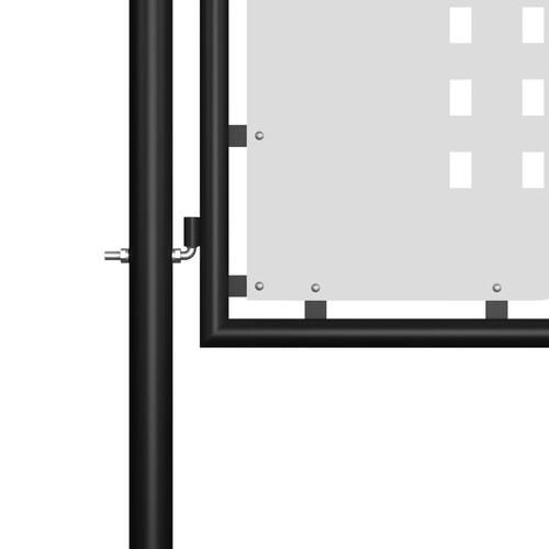 Havelåge 350 x 150 cm stål sort