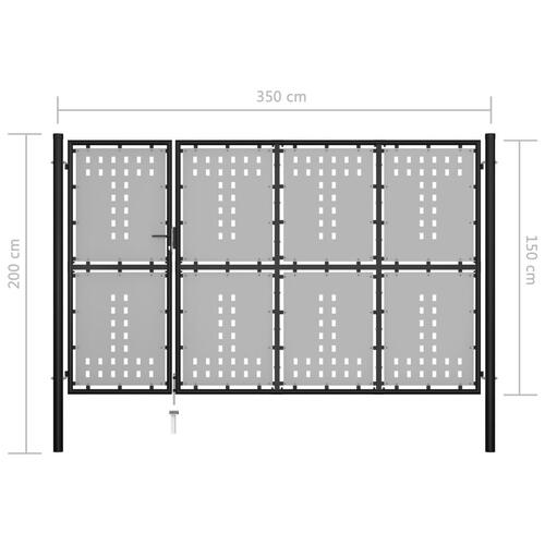 Havelåge 350 x 150 cm stål sort