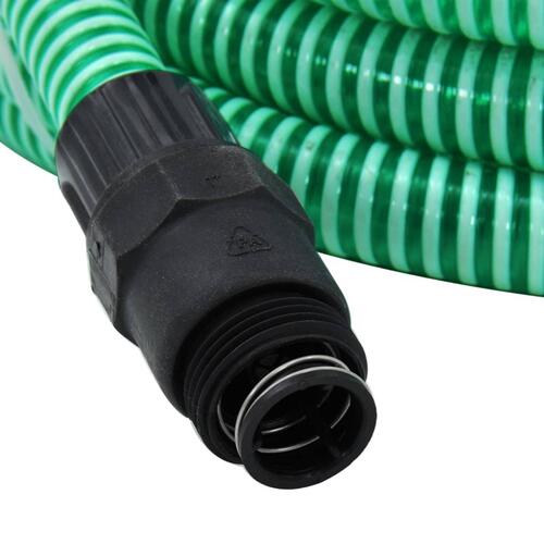 Sugeslange med messingkoblinger 1" 7 m PVC grøn