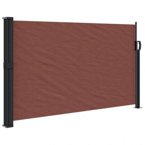 Sidemarkise 117 × 300 cm - sammenrullelig, brun
