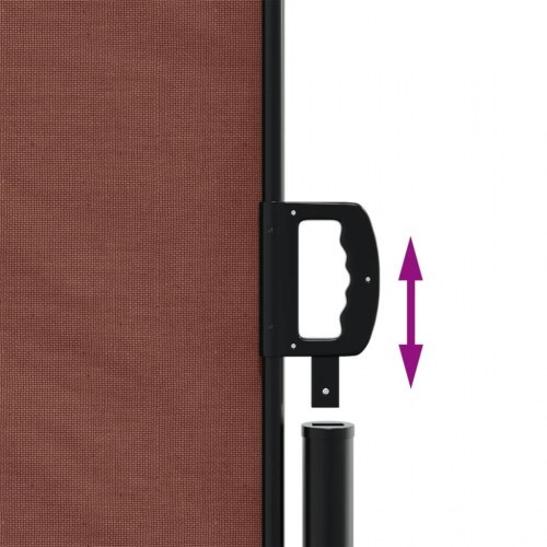 Sidemarkise 117 × 300 cm - sammenrullelig, brun