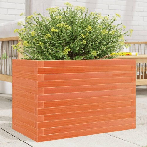 Plantekasse i massivt fyrretræ 70 x 40 x 46 cm - gyldenbrun