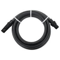 Sugeslange med messingkoblinger 1" 4 m PVC sort