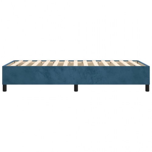 Boxspring sengeramme 100 x 200 cm fløjl - mørkeblå