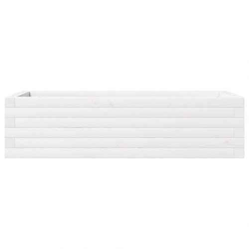 Plantekasse 90x40x23 cm massivt fyrretræ hvid