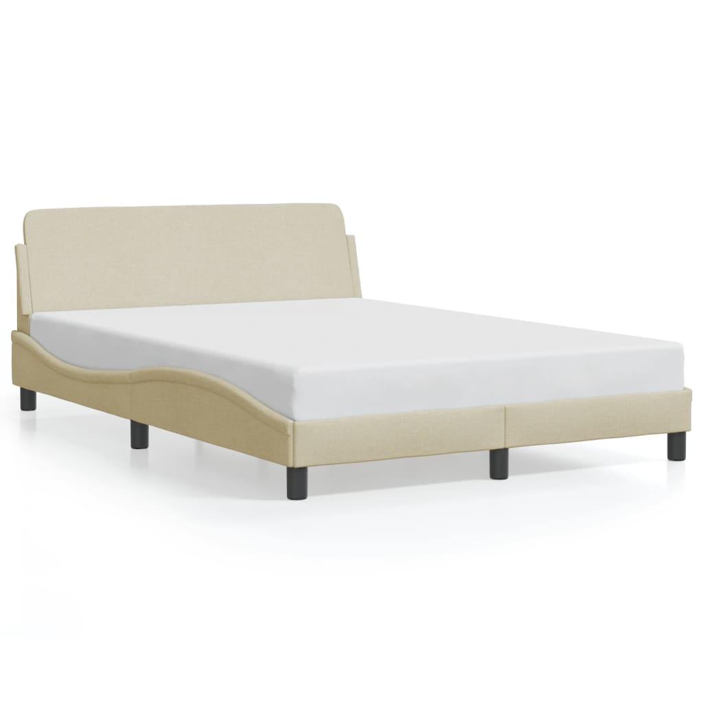 Sengeramme uden madras Creme 120x200 cm Stof