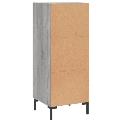 Skænk med 3 skuffer - 34,5 × 34 × 90 cm, grå sonoma-eg