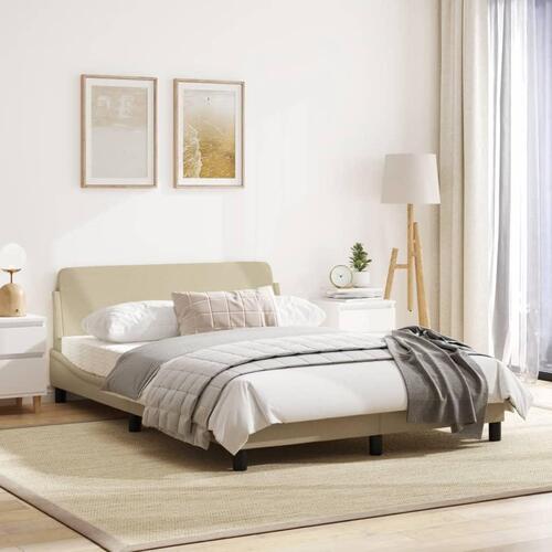 Sengeramme uden madras Creme 120x200 cm Stof