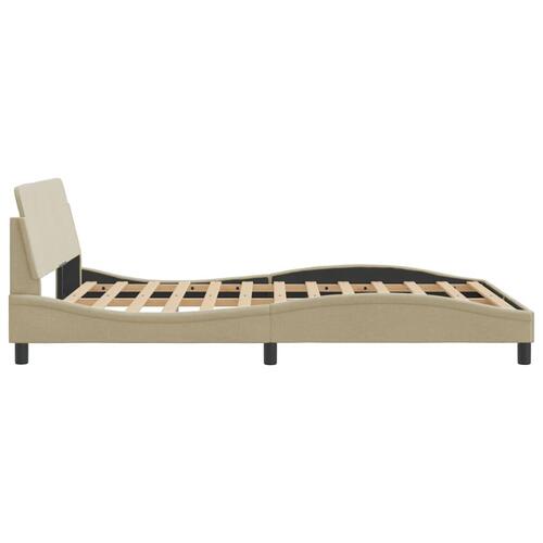 Sengeramme uden madras Creme 120x200 cm Stof