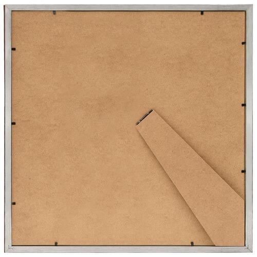 Billedrammer 3 stk. til væg eller bord 30x30 cm MDF sølvfarvet