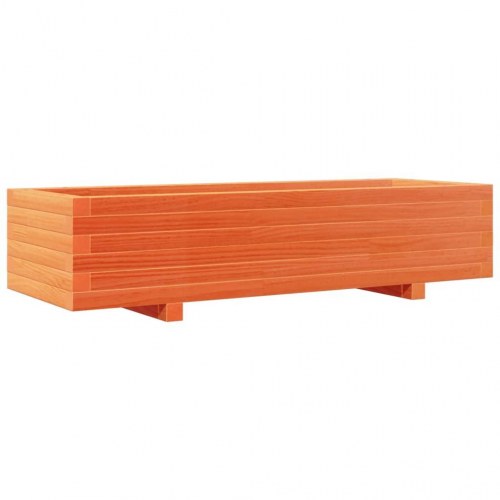 Plantekasse i massivt fyrretræ 110×40×26,5 cm - gyldenbrun