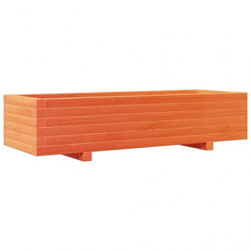 Plantekasse i massivt fyrretræ 110×40×26,5 cm - gyldenbrun
