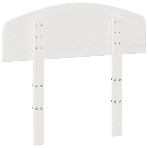 Sengegavl 100 cm massivt fyrretræ hvid