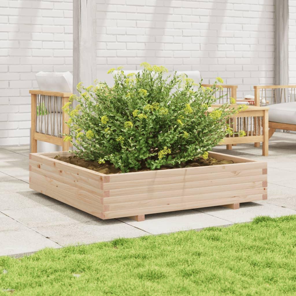 Plantekasse 110x110x26,5 cm massivt fyrretræ