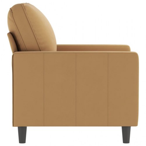 Lænestol i velour - 60 cm sædebredde, brun