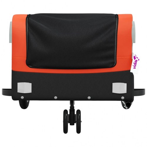 Cykelanhænger 30 kg - jern, sort/orange